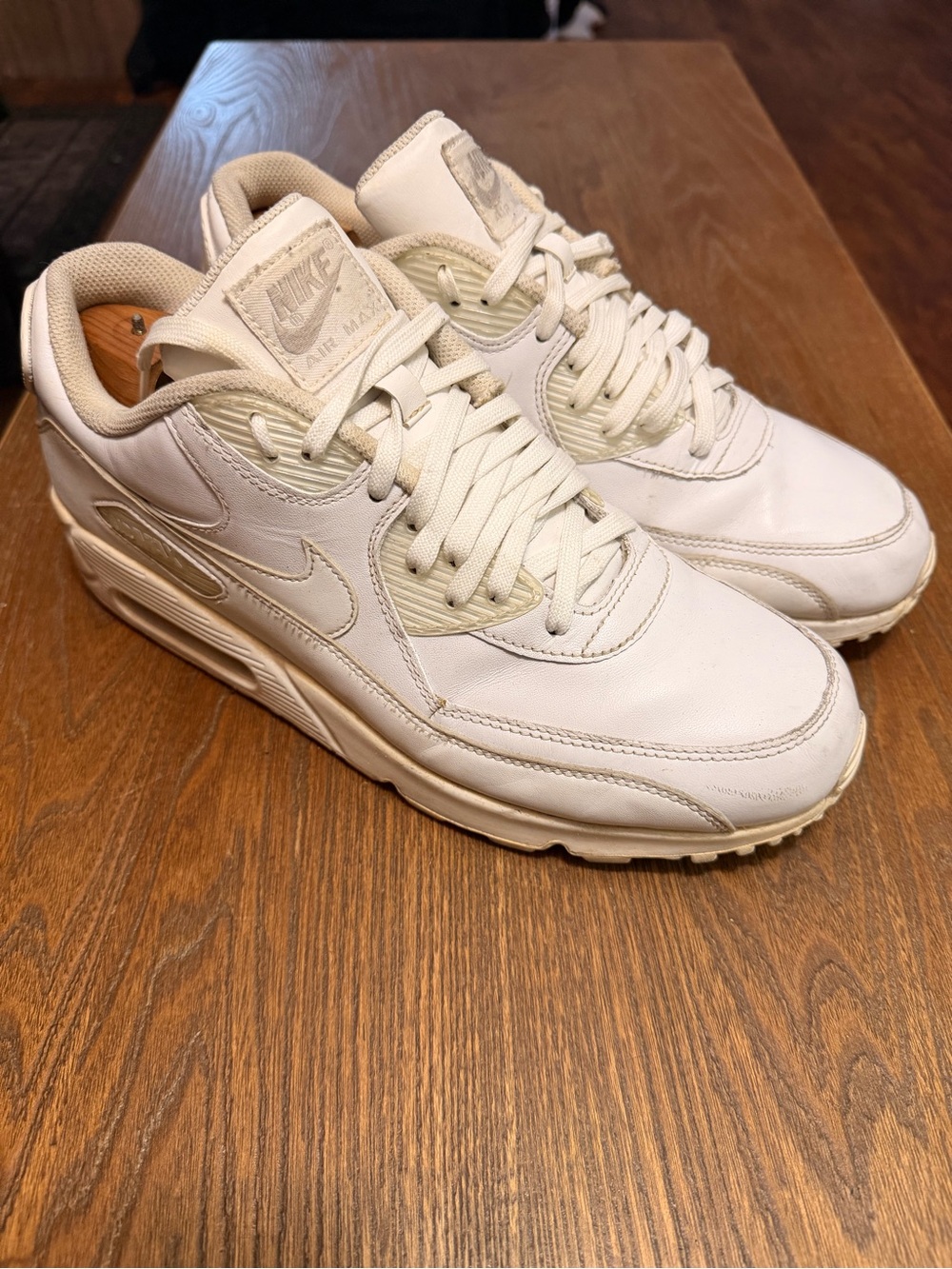 Size 11 - Nike Air Max 90 White Leather Men’s